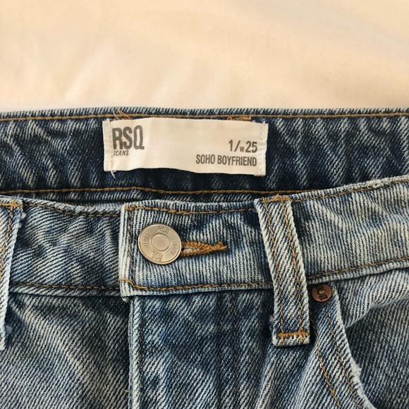 RSQ Ripped Soho Boyfriend Jeans Size 1/25 - Picture 3 of 4